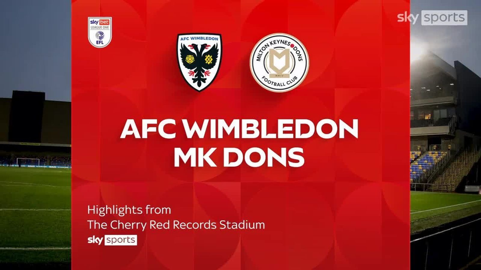 AFC Wimbledon 0-0 MK Dons