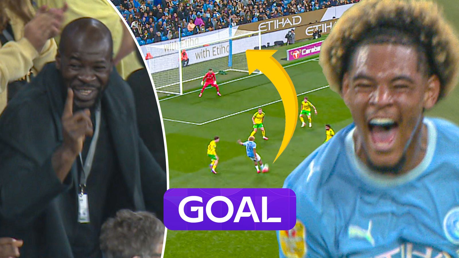 Samba show! Chris celebrates as son Floyd scores twice for City!